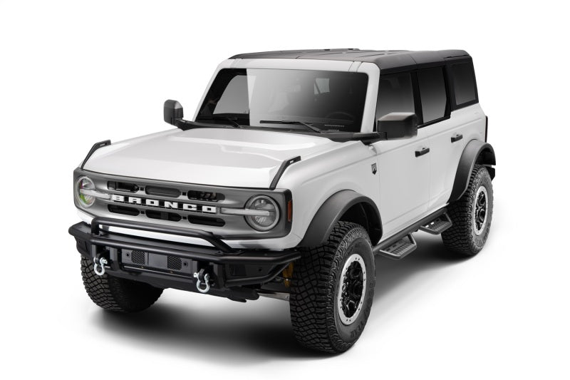 2021-2022 Bronco 4-Door SRW Textured Black Full Cab Length RS Nerf Steps - View 4 | Dirty Garage