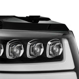 2007-2014 GM Avalanche Nova-Series LED Projector Jet Black Headlights Active Light DRL - View 4 | Dirty Garage