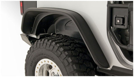 2007-2018 Wrangler 2-door Flat Style Fender Flares 2pc - Black - View 2 | Dirty Garage