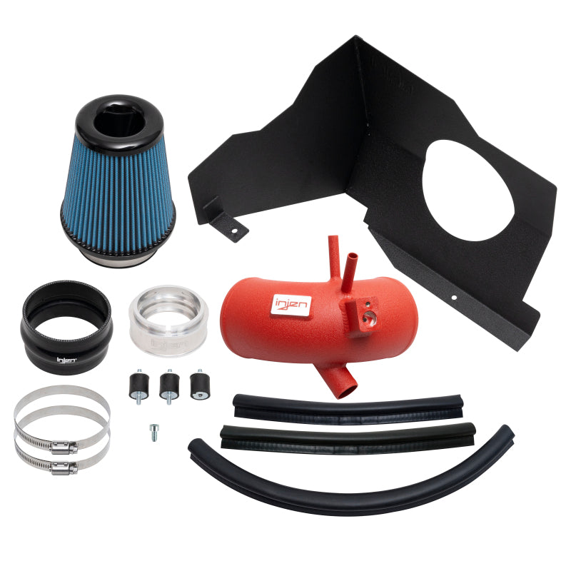 2022-2023 Stinger 2.5L Turbo Wrinkle Red SP Series Short Ram Cold Air Intake System - View 3 | Dirty Garage
