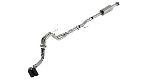 Borla F-150 2021 5.0L 4dr CC SB EC STB Lariat/KR/Platnm/LTD 3/2.25 DSE Cat-Back ATAK Black CHR Tips - View 3 | Dirty Garage