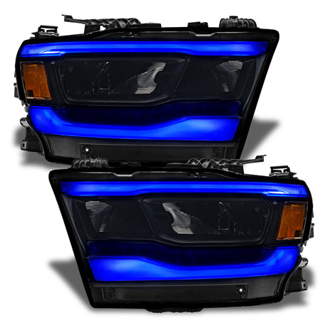 2019-2024 Ram 1500 RGB+W Reflector Headlight DRL Upgrade Kit - View 3 | Dirty Garage