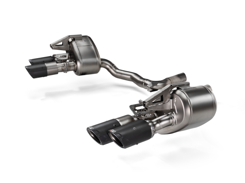 2024-2025 Panamera Slip-On Line Titanium Central Muffler w/ Carbon Tips | Dirty Garage