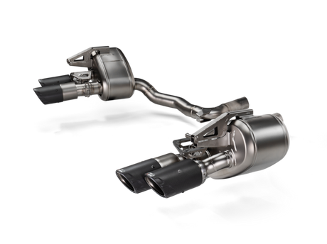 2024-2025 Panamera Slip-On Line Titanium Central Muffler w/ Carbon Tips | Dirty Garage