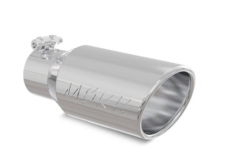 Universal 4" OD 2.75" Inlet 10" Length Angled Rolled End T304 Tip | Dirty Garage