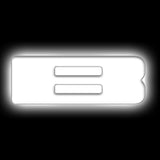 Universal Illuminated LED B Letter Badge w/ Matte White Finish - View 2 | Dirty Garage