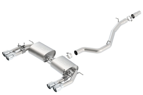 Borla 13-15 Audi S3 S-Type Dual Round Rolled Catback Exhaust - View 2 | Dirty Garage