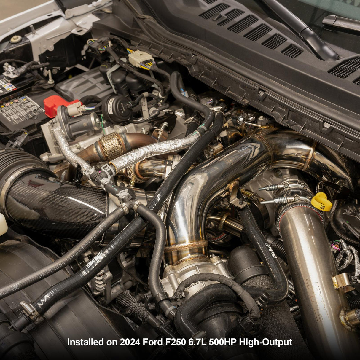 Universal Turbo Inlet and Intake Manifold Kit - 6.7L Powerstroke - Brushed - View 12 | Dirty Garage