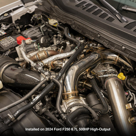 Universal Turbo Inlet and Intake Manifold Kit - 6.7L Powerstroke - Brushed - View 12 | Dirty Garage