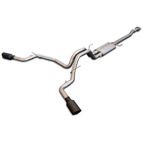 2009-2014 F-150 Exhaust Cat Back () Raw Tube Black Tips | Dirty Garage