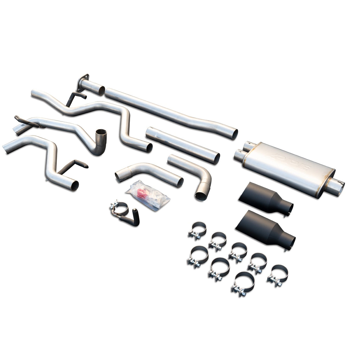 2015-2022 F-150 Exhaust Cat Back () Raw Tube Black Tips - View 2 | Dirty Garage