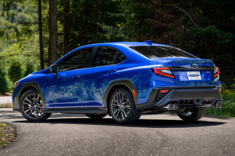 2022-2026 WRX 3" Cat-Back Dual Split Rear Quad Tips Race Profile Exhaust - View 4 | Dirty Garage