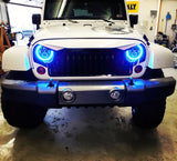 Universal 7" High Powered LED Headlights Black Bezel Dynamic - View 9 | Dirty Garage