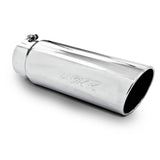 Universal 6" OD Angled Rolled End 5" Inlet 18" T304 Exhaust Tip - View 3 | Dirty Garage