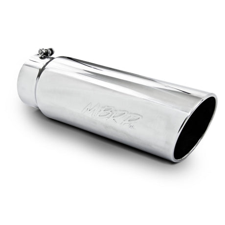 Universal 6" OD Angled Rolled End 5" Inlet 18" T304 Exhaust Tip - View 3 | Dirty Garage