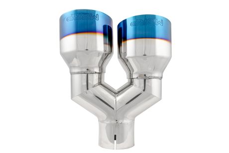 Universal Burnt End Tip 2.5" ID Dual 4" OD 9.5 Length Single Wall 304 Stainless Steel Driver Side - View 4 | Dirty Garage