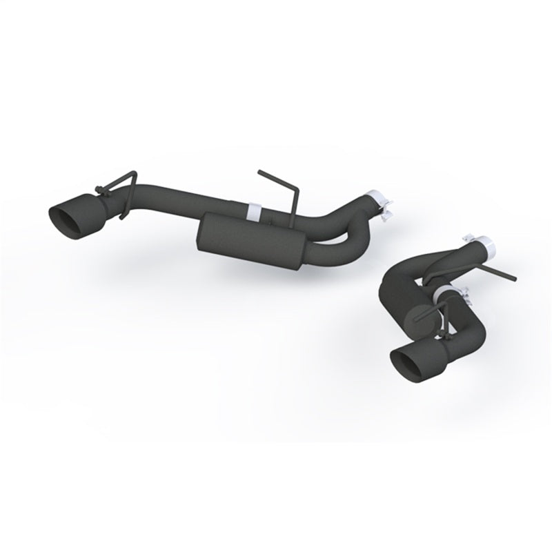 2016-2019 GM Camaro 2.5" Black Coated Axle Back Exhaust System 4" Dual Wall Tips | Dirty Garage