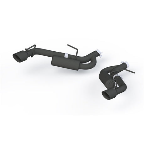 2016-2019 GM Camaro 2.5" Black Coated Axle Back Exhaust System 4" Dual Wall Tips | Dirty Garage