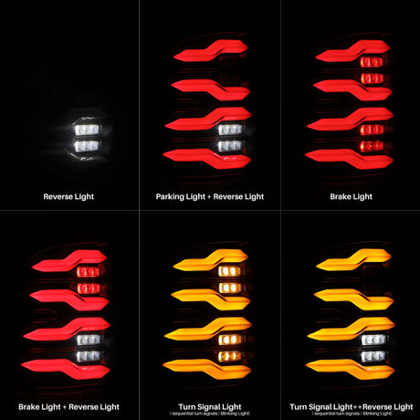 2009-2018 Ram HD Luxx-Series LED Tail Lights Black Activation Light Sequential Signal - View 3 | Dirty Garage