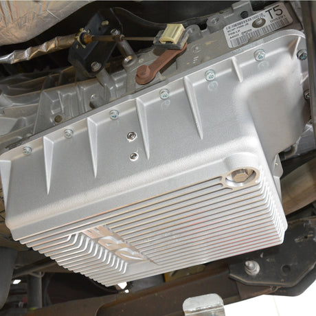 2003-2010 Superduty Deep Transmission Pan 5R110 Raw - View 3 | Dirty Garage