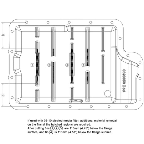 2003-2010 Superduty Deep Transmission Pan 5R110 Brushed - View 6 | Dirty Garage