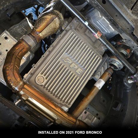 2019-2022 Ford 10R80 Shallow Pan Brushed Heavy-Duty Cast Aluminum Transmission Pan - View 2 | Dirty Garage