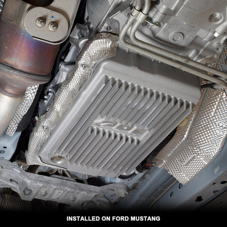 2019-2022 Ford 10R80 Shallow Pan Brushed Heavy-Duty Cast Aluminum Transmission Pan - View 3 | Dirty Garage