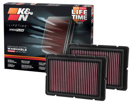 Replacement Air Filter 2005-2009 Ferrari F360 11.125in O/S Length x 7.625 O/S Width x 1.313in H - View 8 | Dirty Garage