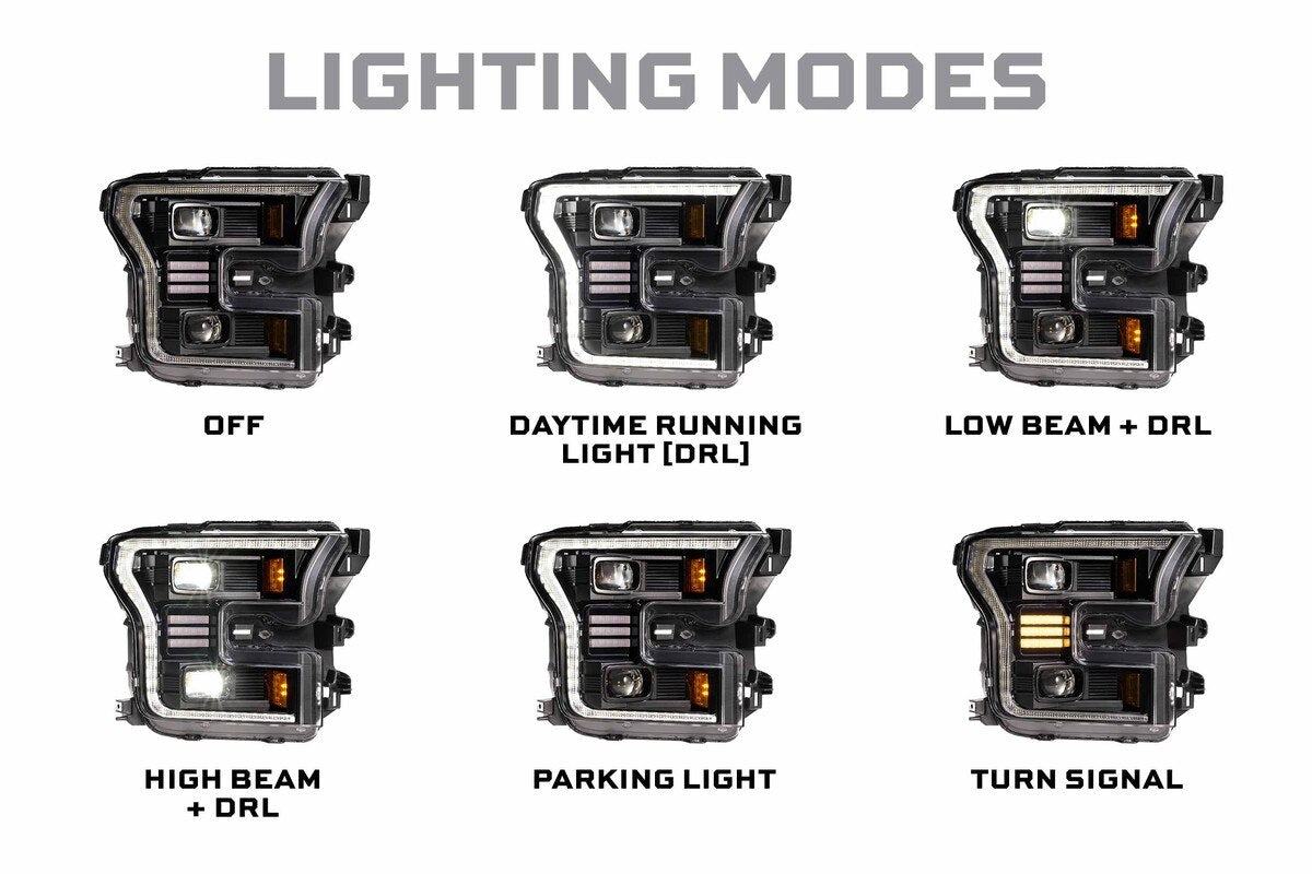 2015-2017 F-150 XB Hybrid LED Headlights Set (LF550.2)