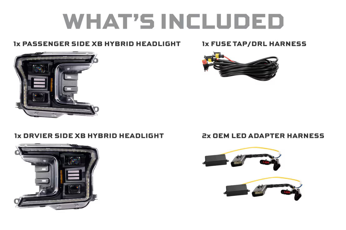2018-2020 F-150 XB Hybrid LED Headlights (LF551.2) - View 3 | Dirty Garage