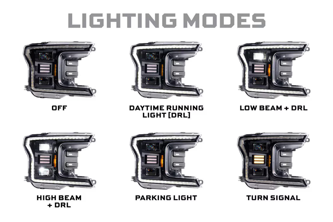 2018-2020 F-150 XB Hybrid LED Headlights (LF551.2) - View 4 | Dirty Garage