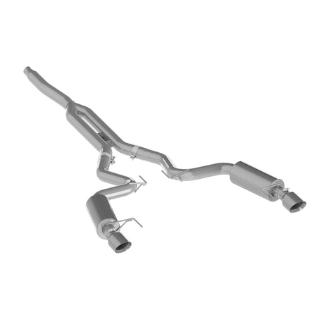 2015-2018 Mustang EcoBoost 2.3L Alum 3" Cat Back Dual Split Rear Exit Street Version - View 2 | Dirty Garage