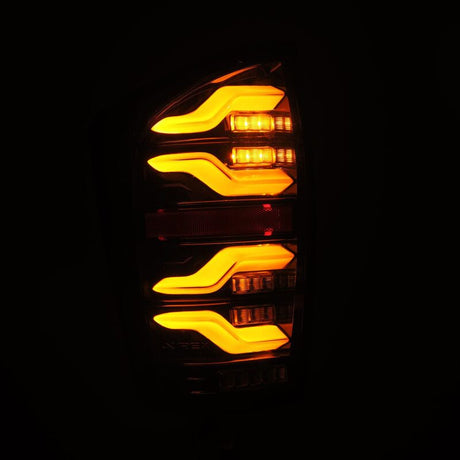 2016-2023 Tacoma Luxx-Series LED Tail Lights Alpha Black with Activation Light Sequential Signal - View 4 | Dirty Garage