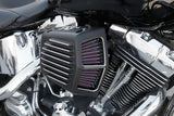 Street Metal Intake System for 2001-2016 Harley-Davidson Softail/Dyna - Shaker Black - View 7 | Dirty Garage