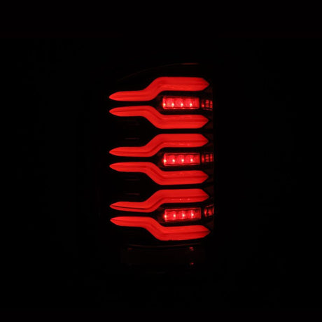 2014-2018 GM HD Luxx-Series LED Tail Lights Alpha Black Active Light Sequential Signal - View 3 | Dirty Garage