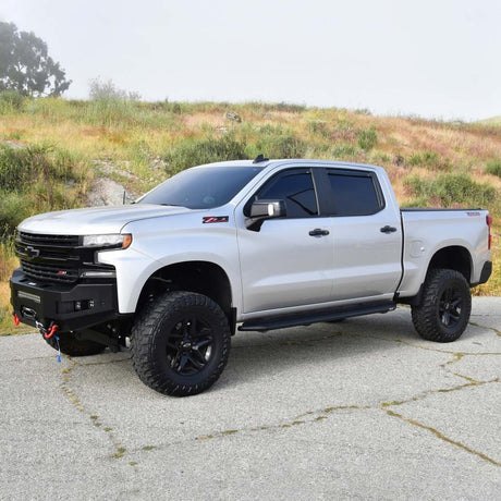 2019-2026 GM 1500/HD Crew Cab Outlaw Series Black Nerf Step Bars - View 6 | Dirty Garage