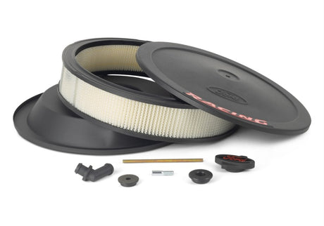 Universal Air Cleaner Kit - Black Crinkle Finish w/Red Emblem - View 4 | Dirty Garage