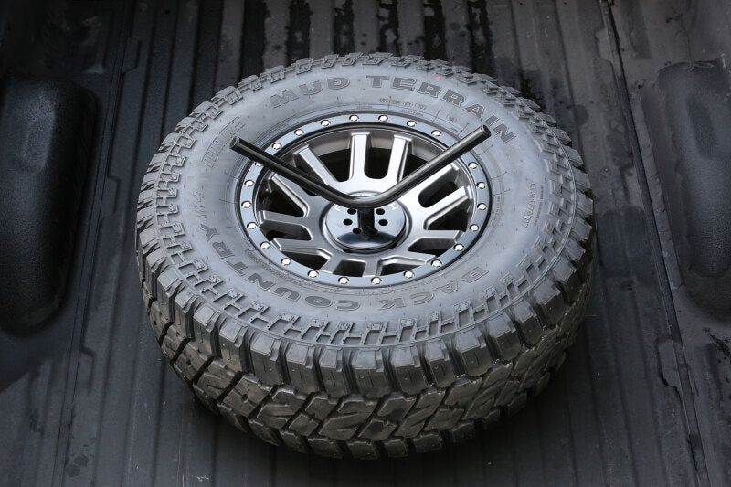 Universal Spare Tire Flat Mount Black - View 3 | Dirty Garage