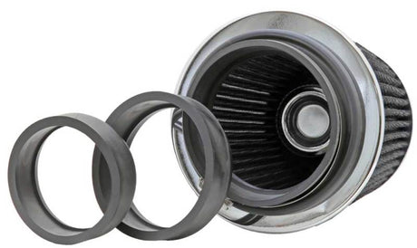 Universal Filter Chrome Round Tapered White - 4in Flange ID x 1.125in Flange Length x 5.5in H - View 6 | Dirty Garage
