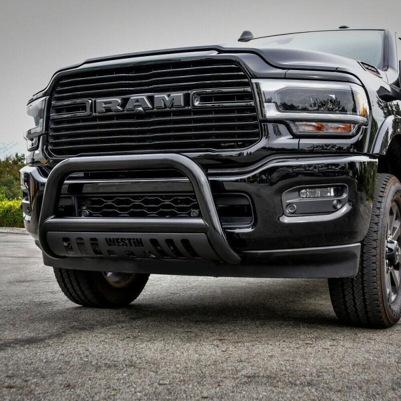 2019-2024 Ram HD E-Series Black Bull Bar - View 4 | Dirty Garage