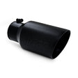 Universal 6" OD Dual Wall Angled 4" Inlet 12" Length Black Tip | Dirty Garage