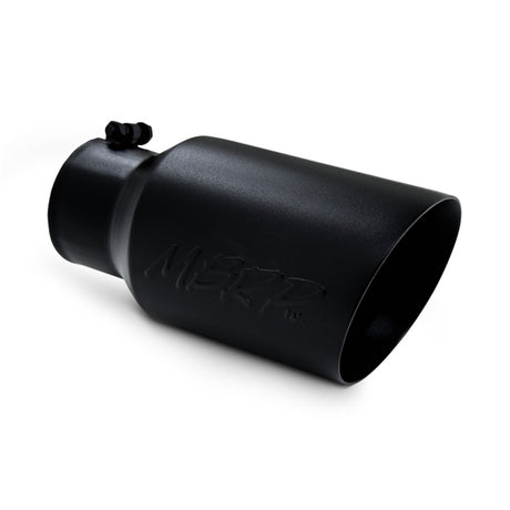 Universal 6" OD Dual Wall Angled 4" Inlet 12" Length Black Tip | Dirty Garage