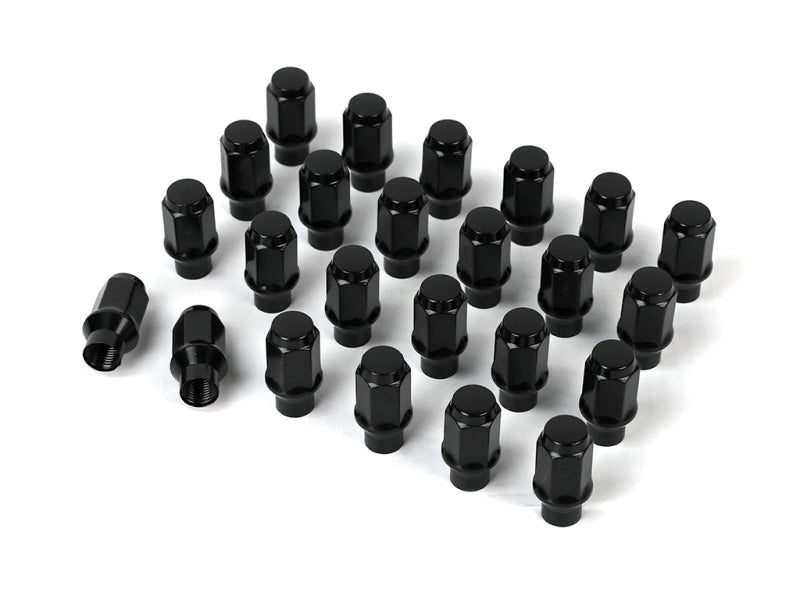 Universal Alloys Lug Nut Kit Black 14x1.5 24 Lug Nuts Custom Shank | Dirty Garage