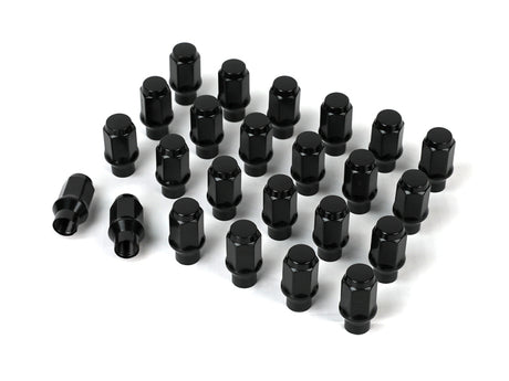 Universal Alloys Lug Nut Kit Black 14x1.5 24 Lug Nuts Custom Shank | Dirty Garage