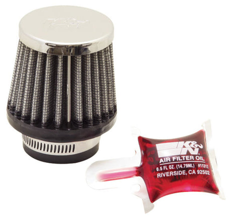 Universal Chrome Filter 1 3/8 inch FLG/2 1/2 inch Base/2 inch Top/2 1/4 inch Height - View 3 | Dirty Garage