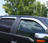 2011-2018 Grand Cherokee Ventvisor Front and Rear Window Deflectors Chrome 4-Piece - View 3 | Dirty Garage