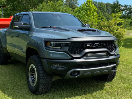 2019-2022 Ram Rebel TRX Front Bumper Flush LED Light Bar System White - View 6 | Dirty Garage