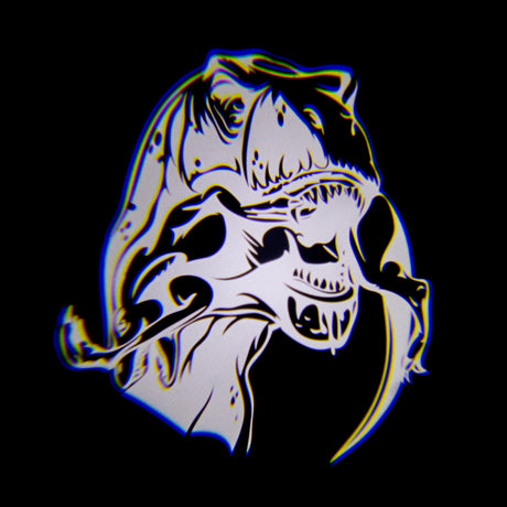 Universal GOBO T-Rex Logo LED Door Projectors - View 6 | Dirty Garage