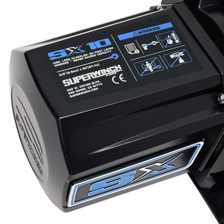 Universal 10k LB 12v DC Winch w/ Synthetic Black Rope - View 3 | Dirty Garage