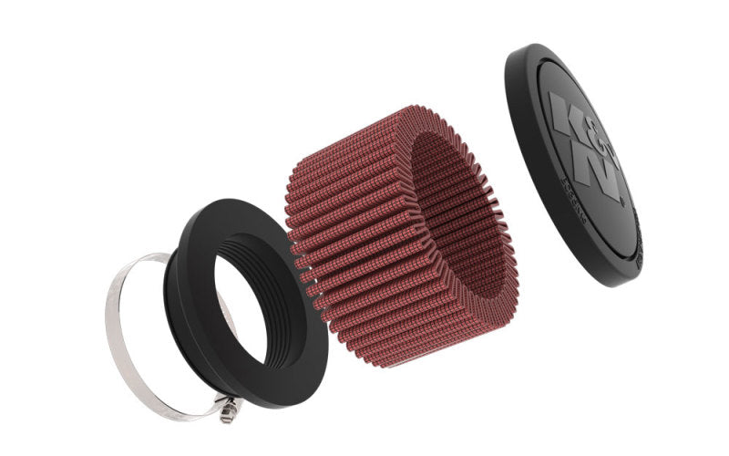 Universal Clamp-On Air Filter 2.25in Flange ID 3.5in OD 2in Height - View 4 | Dirty Garage
